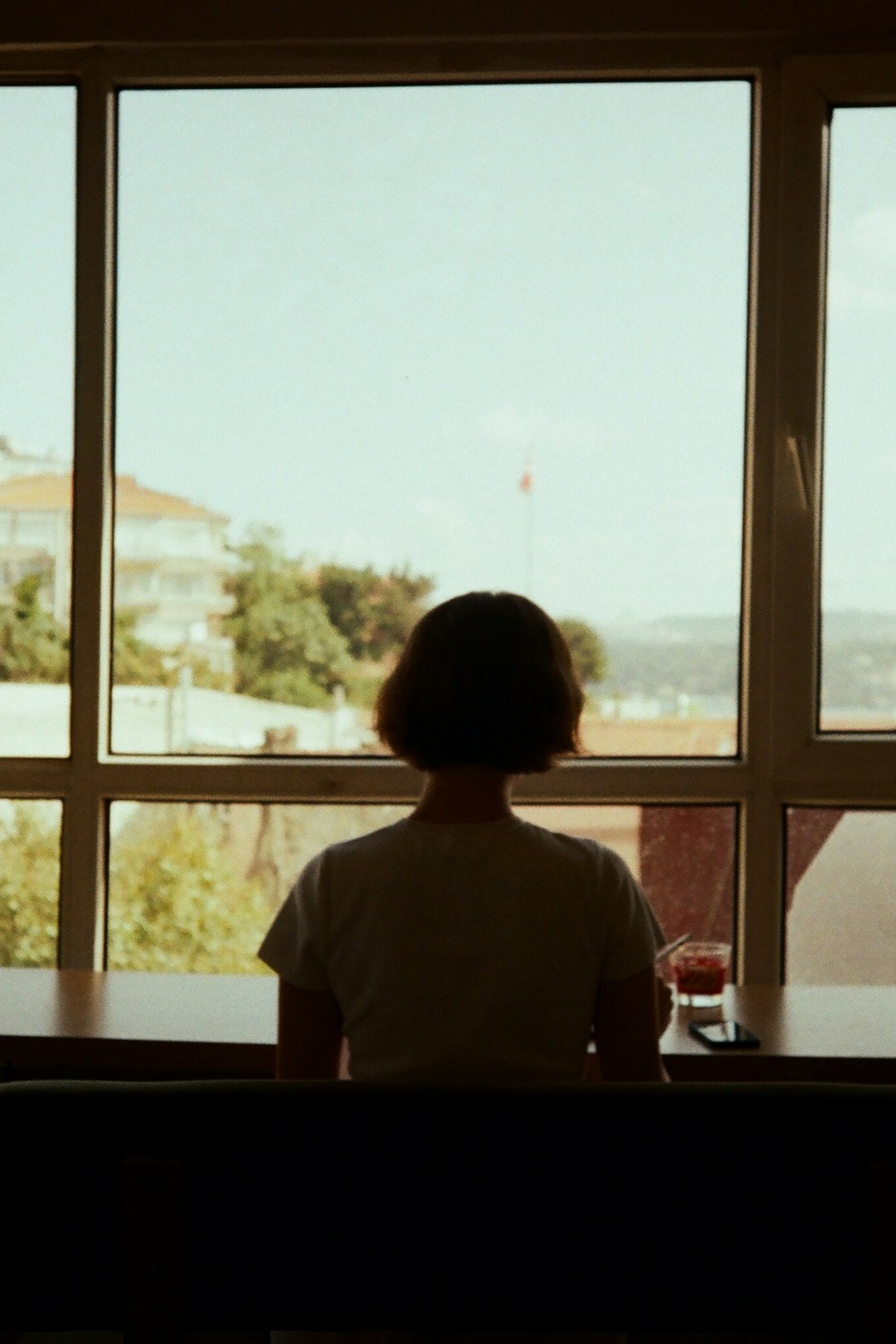 An armchair beside a window
